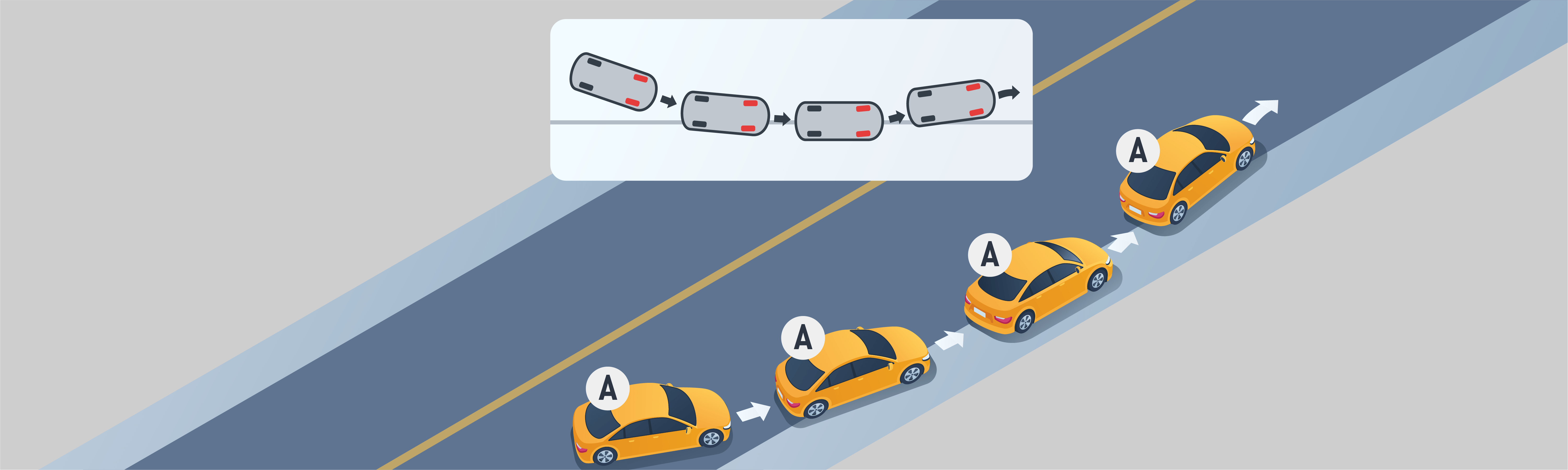 Driving Test Canada - Car Dealing with emergencies - How should you return to the road if you drive off the paved portion of the roadway?